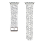 Apple Watchクリアバンド［ LAGUNAMOON - フラワーパターン - Clear×Grey ］