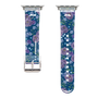 Apple Watchクリアバンド［ 日比谷花壇 - FloralSymphony - ネイビー ］