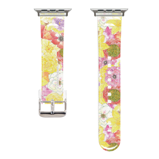 Apple Watchクリアバンド［ 日比谷花壇 - HarmonyinBloom - イエロー ］