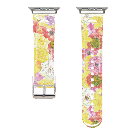 Apple Watchクリアバンド［ 日比谷花壇 - HarmonyinBloom - イエロー ］