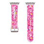 Apple Watchクリアバンド［ グルーミー - パターン - ピンク ］