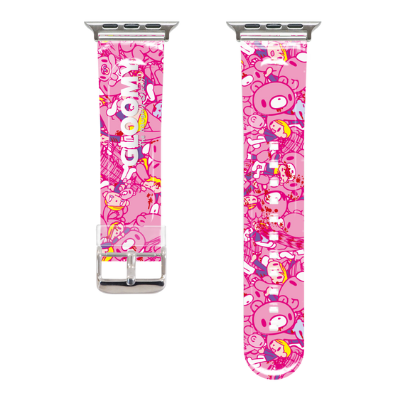 Apple Watchクリアバンド［ グルーミー - パターン - ピンク ］