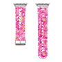 Apple Watchクリアバンド［ グルーミー - パターン - ピンク ］