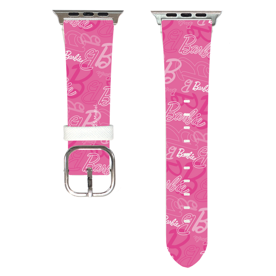 Apple Watchレザーバンド［ Barbie - ロゴパターン1 ］