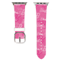 Apple Watchレザーバンド［ Barbie - ロゴパターン1 ］