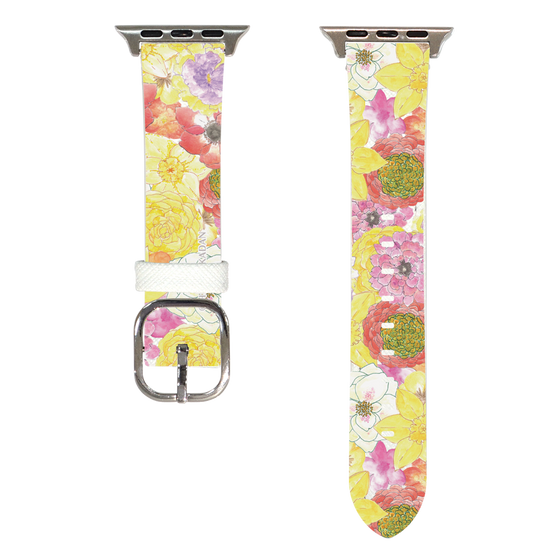 Apple Watchレザーバンド［ 日比谷花壇 - HarmonyinBloom - イエロー ］