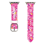 Apple Watchレザーバンド［ グルーミー - パターン - ピンク ］