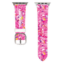 Apple Watchレザーバンド［ グルーミー - パターン - ピンク ］