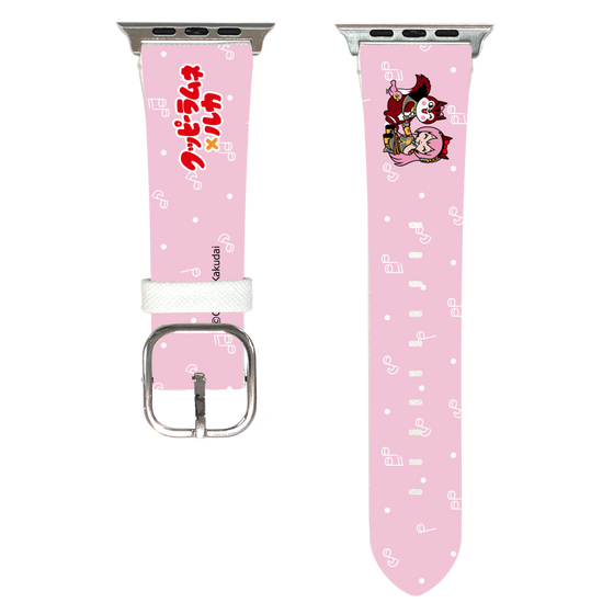 Apple Watchレザーバンド［ 初音ミク×クッピーラムネ - 巡音ルカ×ラム - デフォルメイラスト ］