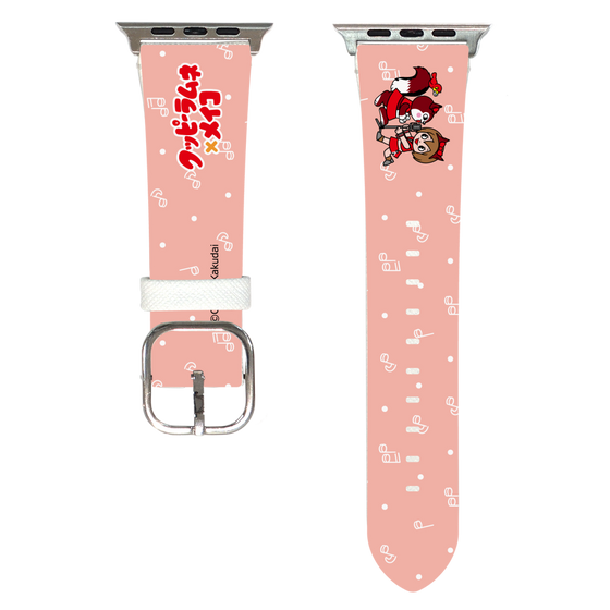 Apple Watchレザーバンド［ 初音ミク×クッピーラムネ - MEIKO×ラム - デフォルメイラスト ］