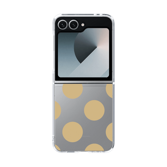 クリアケース［ シンプルドット - Beige ］
