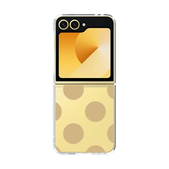 クリアケース［ シンプルドット - Beige ］