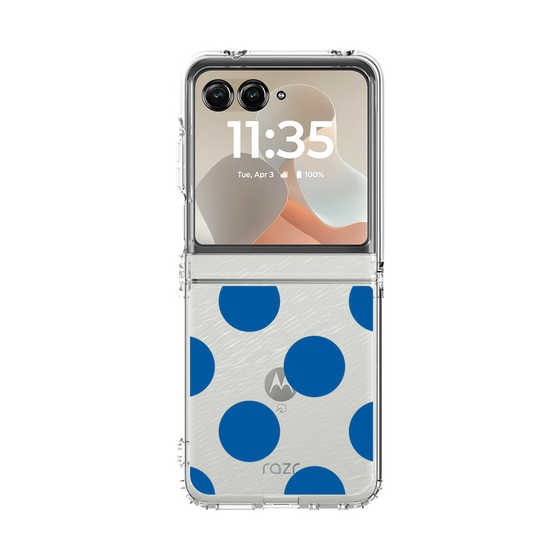 クリアケース［ シンプルドット - Blue ］
