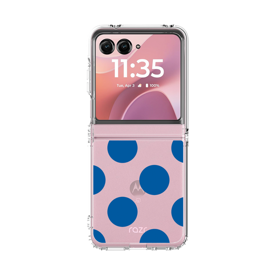 クリアケース［ シンプルドット - Blue ］