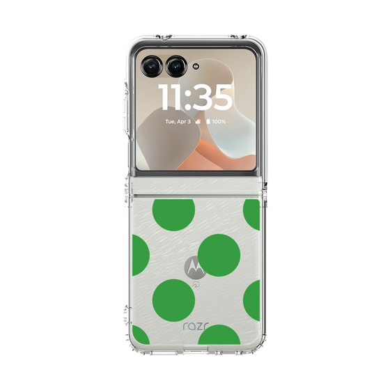 クリアケース［ シンプルドット - Green ］