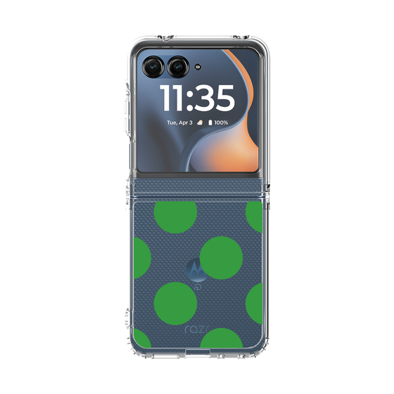クリアケース［ シンプルドット - Green ］