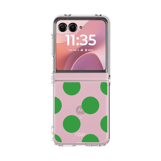 クリアケース［ シンプルドット - Green ］
