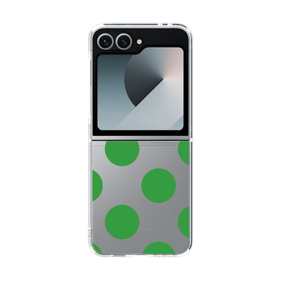 クリアケース［ シンプルドット - Green ］