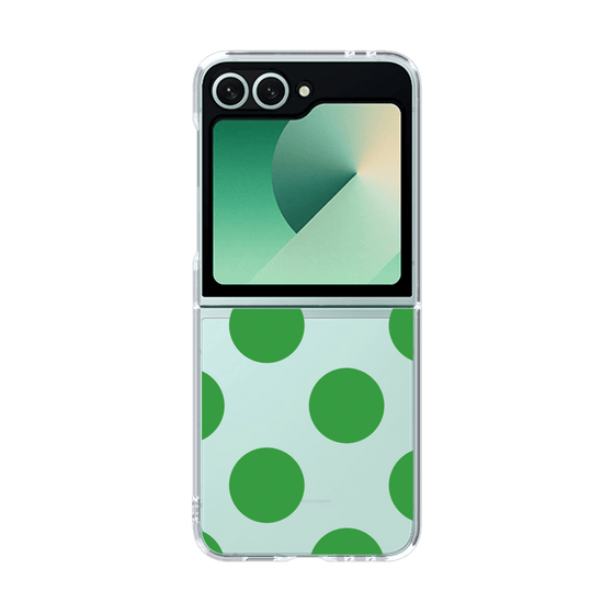 クリアケース［ シンプルドット - Green ］