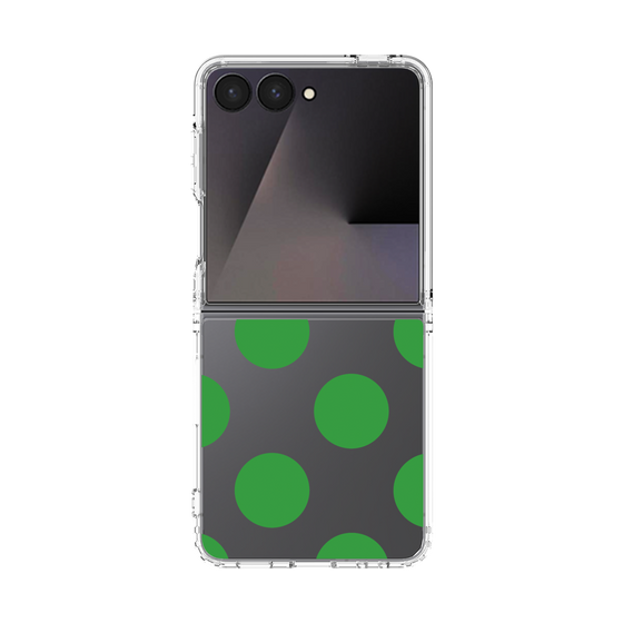 クリアケース［ シンプルドット - Green ］