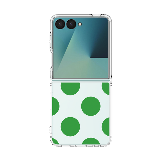 クリアケース［ シンプルドット - Green ］