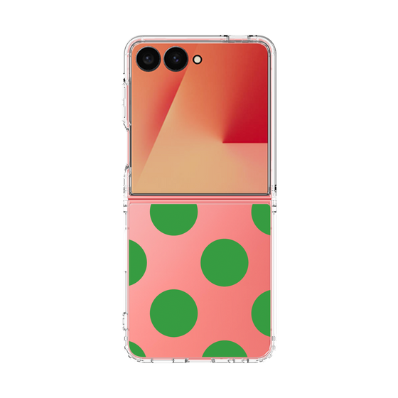 クリアケース［ シンプルドット - Green ］