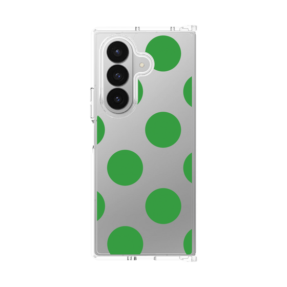 クリアケース［ シンプルドット - Green ］