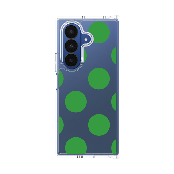 クリアケース［ シンプルドット - Green ］