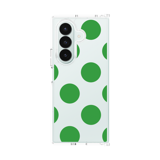 クリアケース［ シンプルドット - Green ］