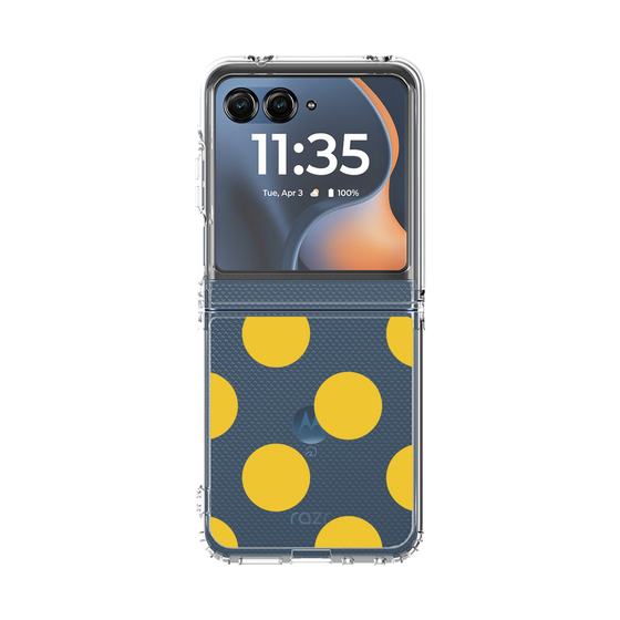 クリアケース［ シンプルドット - Yellow ］