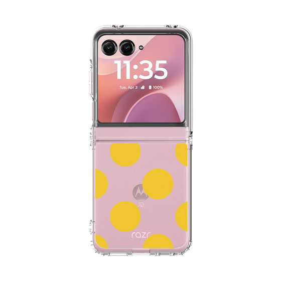 クリアケース［ シンプルドット - Yellow ］