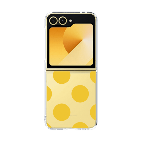 クリアケース［ シンプルドット - Yellow ］