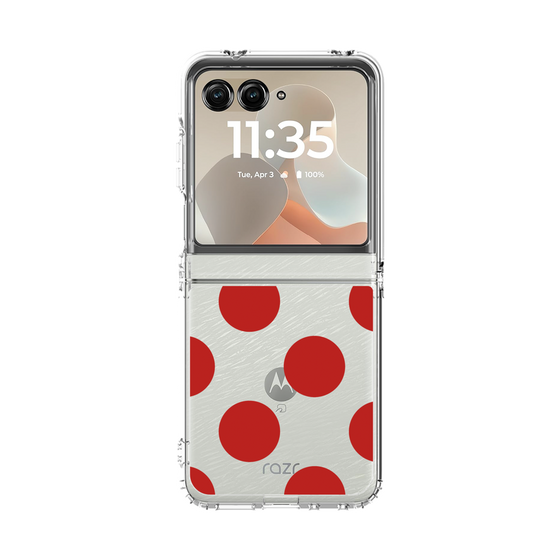 クリアケース［ シンプルドット - Red ］