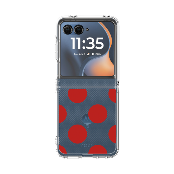 クリアケース［ シンプルドット - Red ］