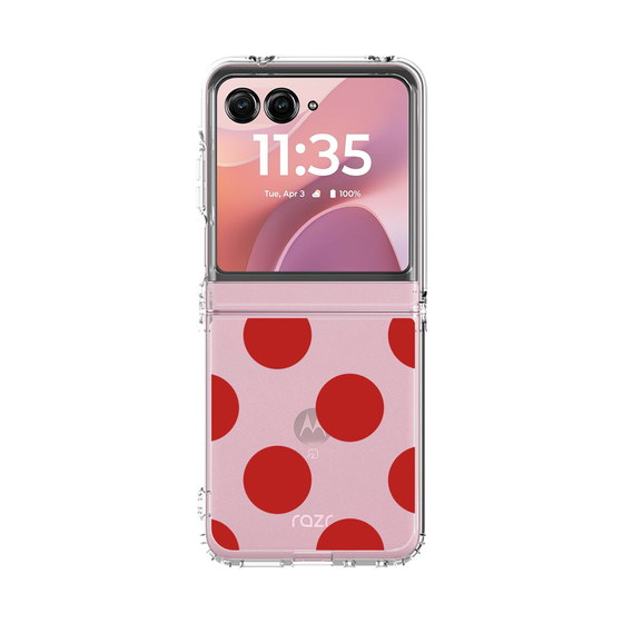 クリアケース［ シンプルドット - Red ］