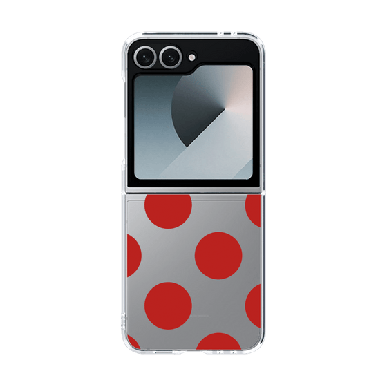 クリアケース［ シンプルドット - Red ］