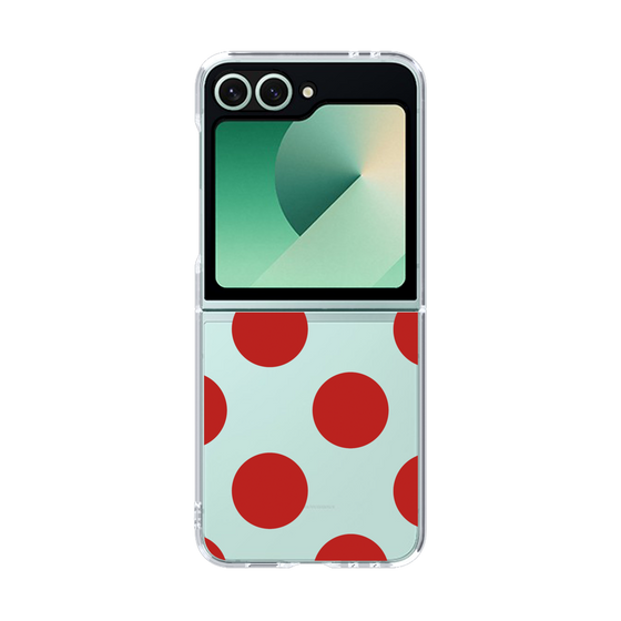 クリアケース［ シンプルドット - Red ］