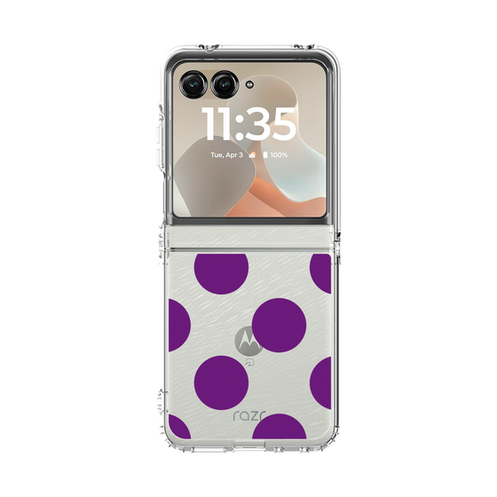 クリアケース［ シンプルドット - Purple ］