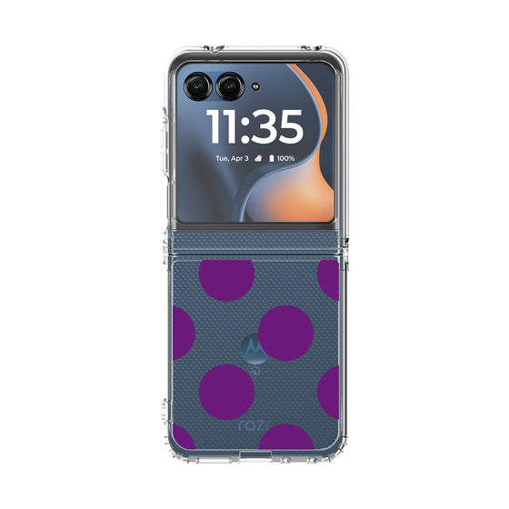 クリアケース［ シンプルドット - Purple ］
