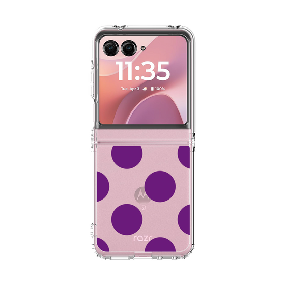 クリアケース［ シンプルドット - Purple ］
