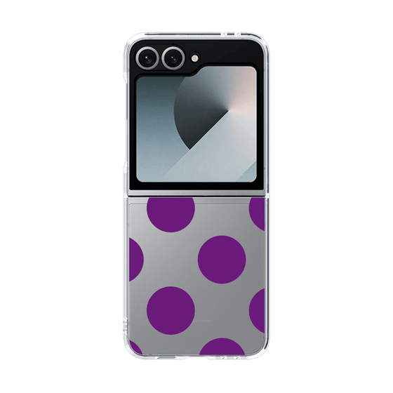 クリアケース［ シンプルドット - Purple ］