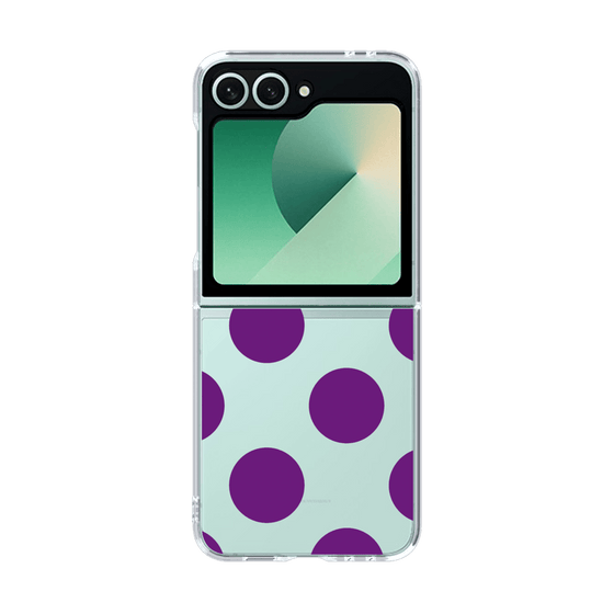 クリアケース［ シンプルドット - Purple ］