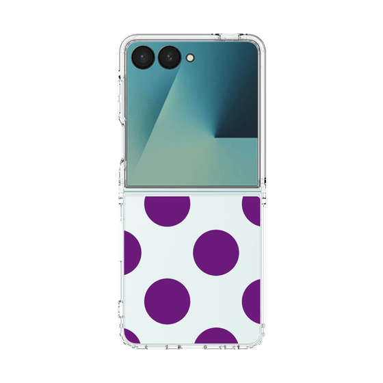 クリアケース［ シンプルドット - Purple ］