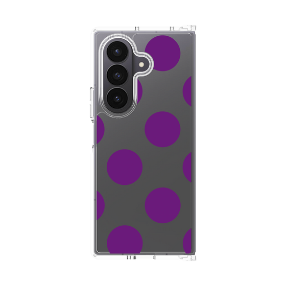 クリアケース［ シンプルドット - Purple ］