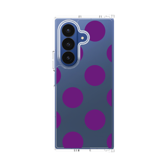 クリアケース［ シンプルドット - Purple ］