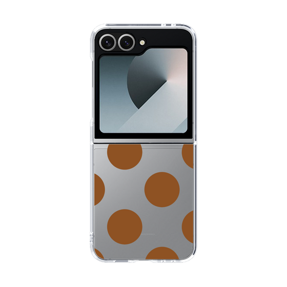 クリアケース［ シンプルドット - Brown ］