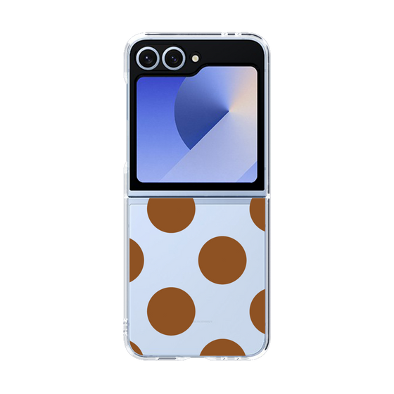 クリアケース［ シンプルドット - Brown ］