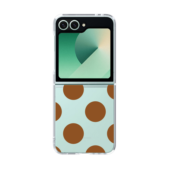 クリアケース［ シンプルドット - Brown ］