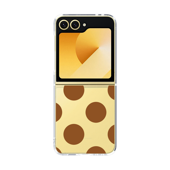 クリアケース［ シンプルドット - Brown ］