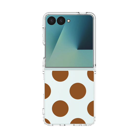 クリアケース［ シンプルドット - Brown ］